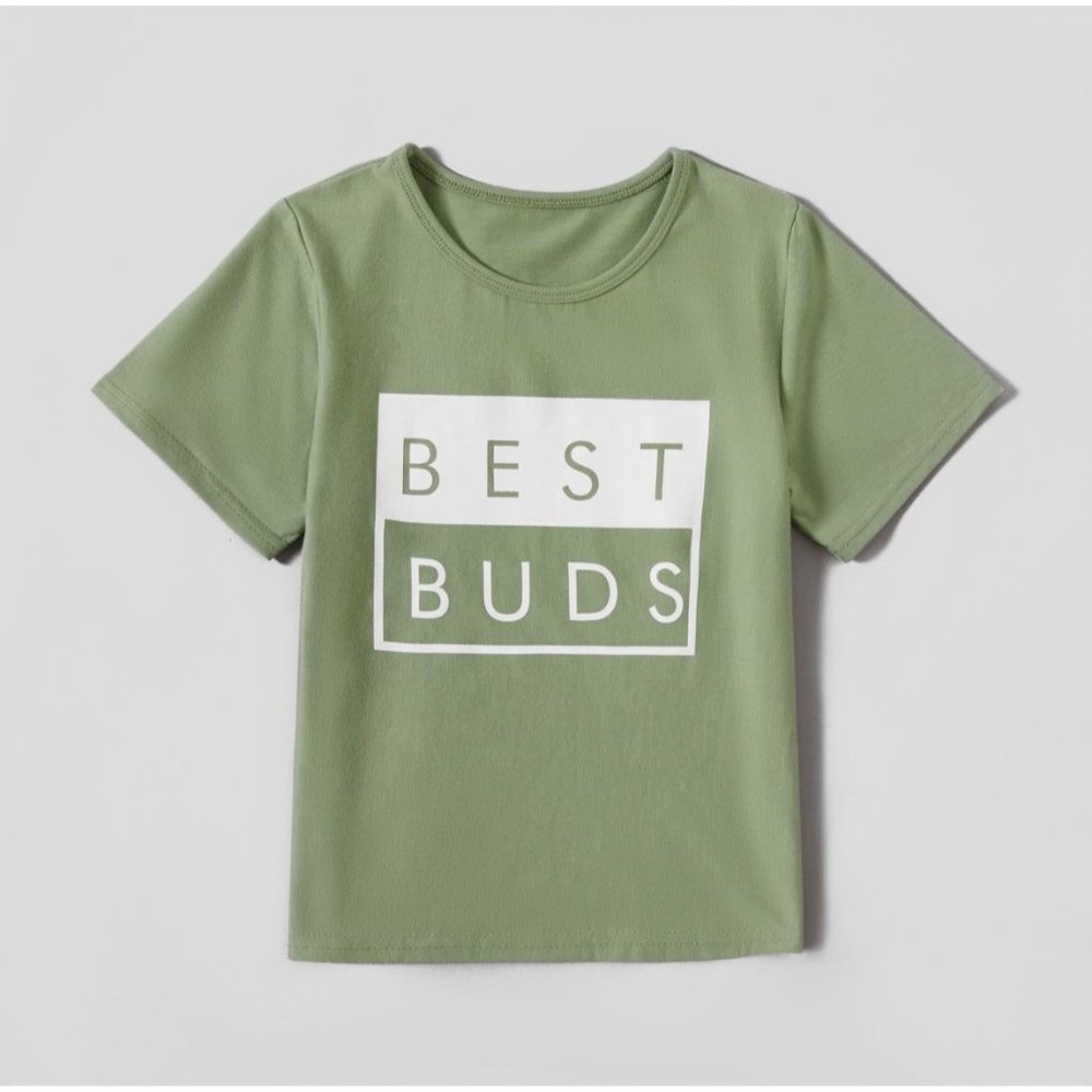 Best buds short sleeve t shirt summer green